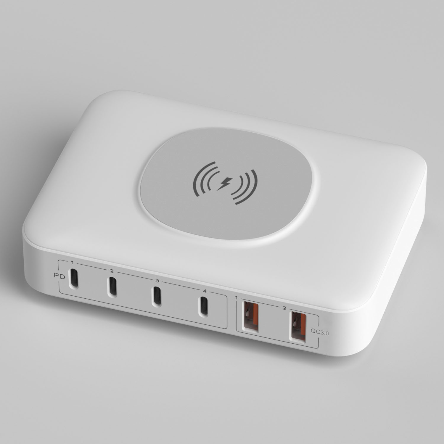 100W USB Charging Station with 15W Wireless